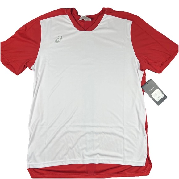 Asics Other - ASICS Men's Team Performance Volleyball Short Sleeve Tee Red/white Small New